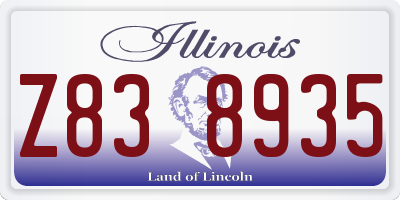 IL license plate Z838935