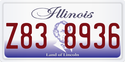 IL license plate Z838936