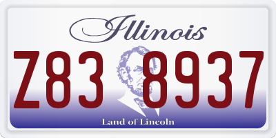 IL license plate Z838937