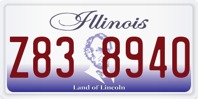IL license plate Z838940
