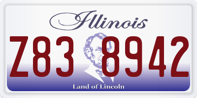 IL license plate Z838942