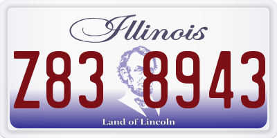 IL license plate Z838943