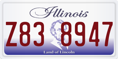IL license plate Z838947