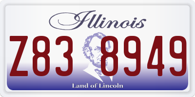 IL license plate Z838949