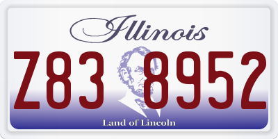 IL license plate Z838952