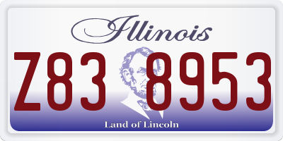 IL license plate Z838953
