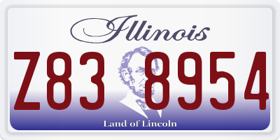 IL license plate Z838954