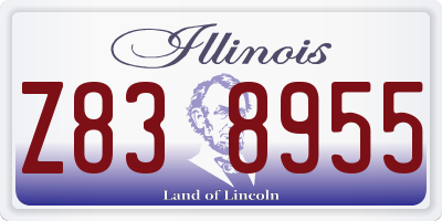 IL license plate Z838955