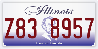 IL license plate Z838957