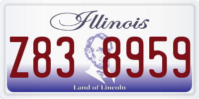 IL license plate Z838959