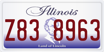 IL license plate Z838963