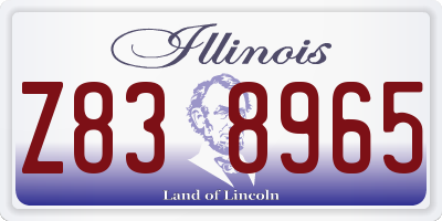 IL license plate Z838965