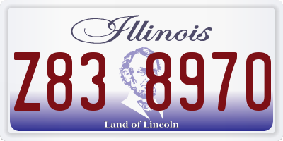 IL license plate Z838970