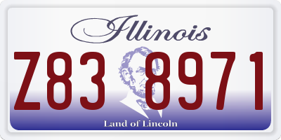 IL license plate Z838971