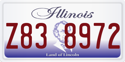 IL license plate Z838972