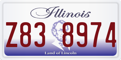 IL license plate Z838974