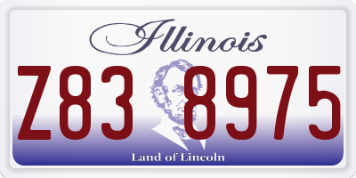 IL license plate Z838975