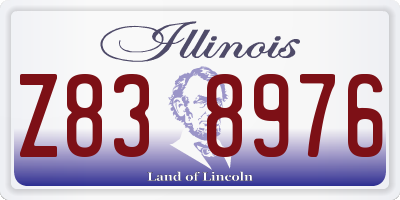 IL license plate Z838976