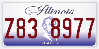 IL license plate Z838977