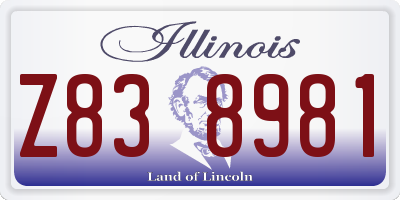 IL license plate Z838981