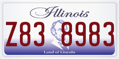 IL license plate Z838983
