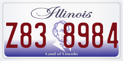 IL license plate Z838984