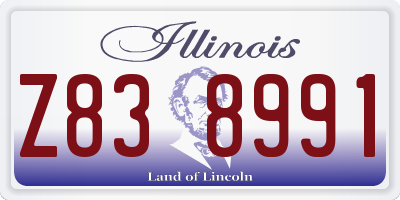 IL license plate Z838991