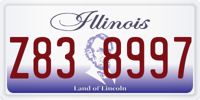 IL license plate Z838997