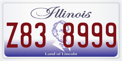 IL license plate Z838999
