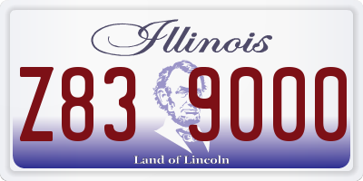 IL license plate Z839000