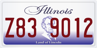 IL license plate Z839012