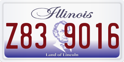 IL license plate Z839016