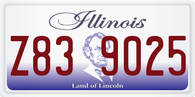 IL license plate Z839025