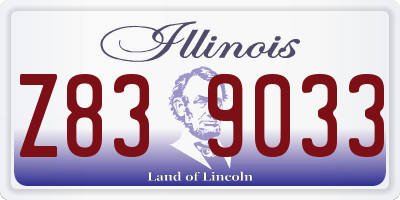 IL license plate Z839033