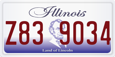 IL license plate Z839034