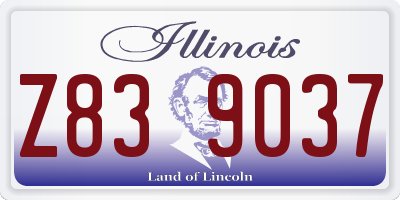 IL license plate Z839037