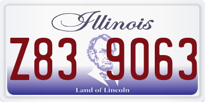 IL license plate Z839063