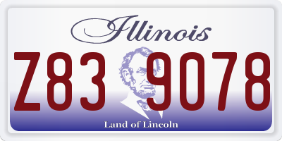 IL license plate Z839078