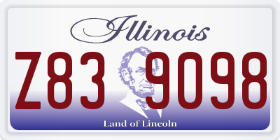 IL license plate Z839098