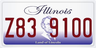 IL license plate Z839100