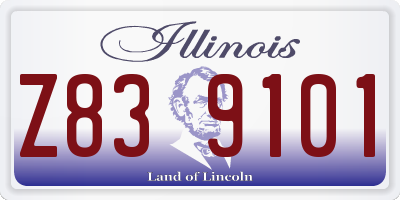 IL license plate Z839101