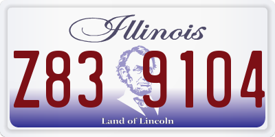 IL license plate Z839104