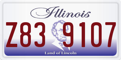 IL license plate Z839107