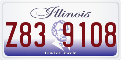 IL license plate Z839108