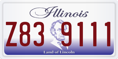 IL license plate Z839111