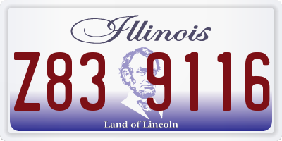 IL license plate Z839116