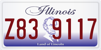 IL license plate Z839117