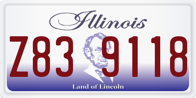 IL license plate Z839118