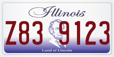 IL license plate Z839123
