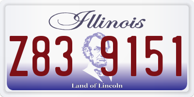 IL license plate Z839151